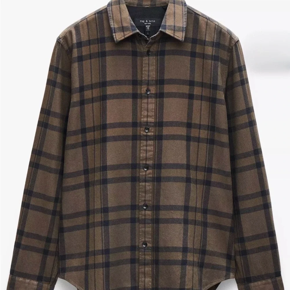 rag & bone Men's Tomlin Plaid Flannel Shirt - XL - Picture 3 of 6